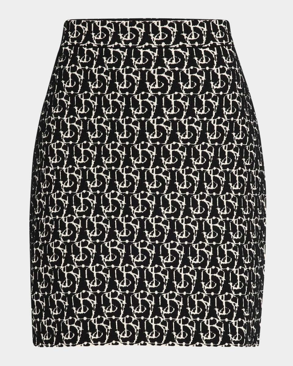Monogram Knit Mini Skirt